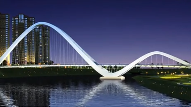 湖南省岳陽市平江縣汨羅江人行景觀橋鋼結構制作安裝工程